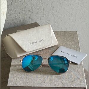 Michael Kors Women's Blue Aviator Sunglasses